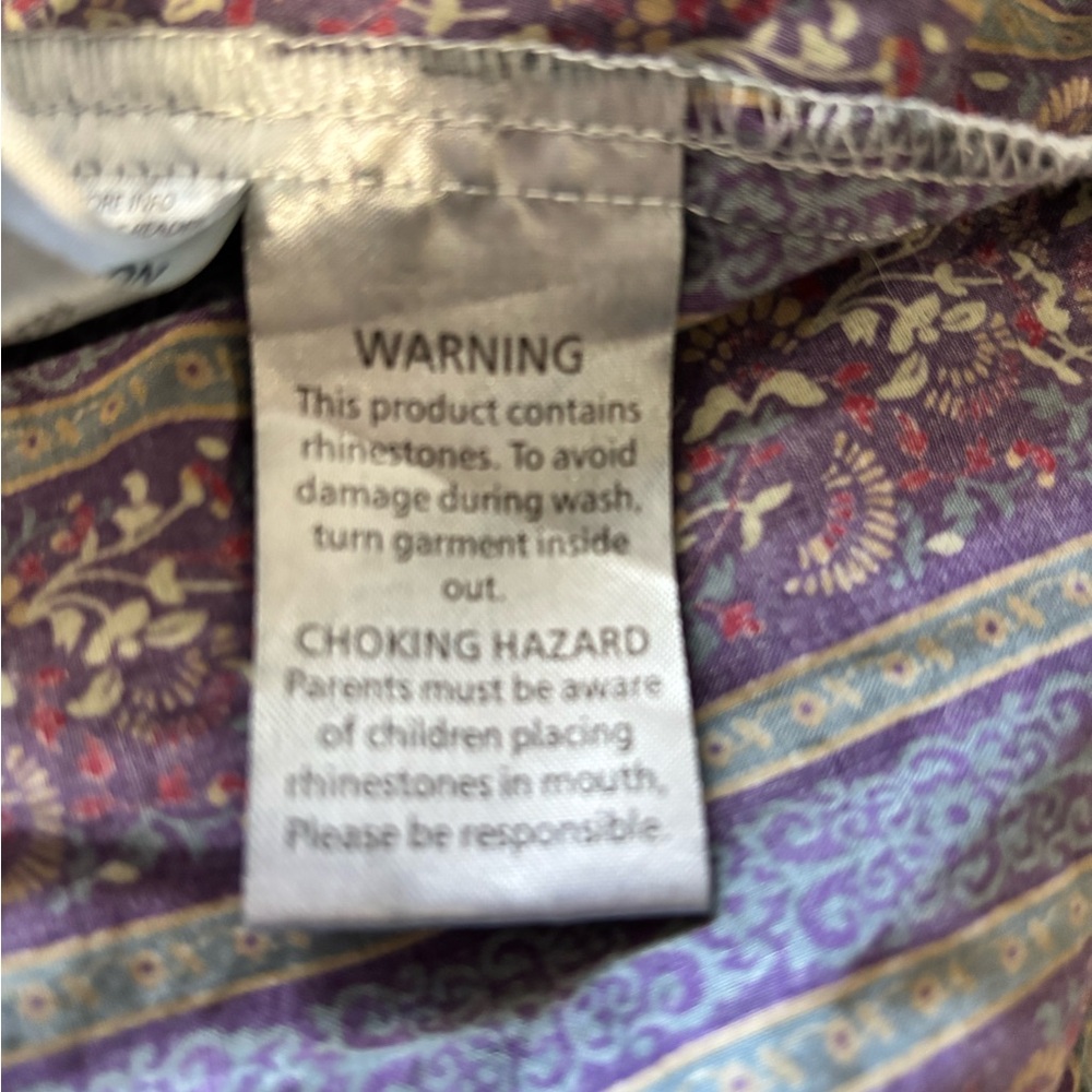 Destined To Roar Multicolor Embroidered Rhinestone Shirt - Picture 12 of 12